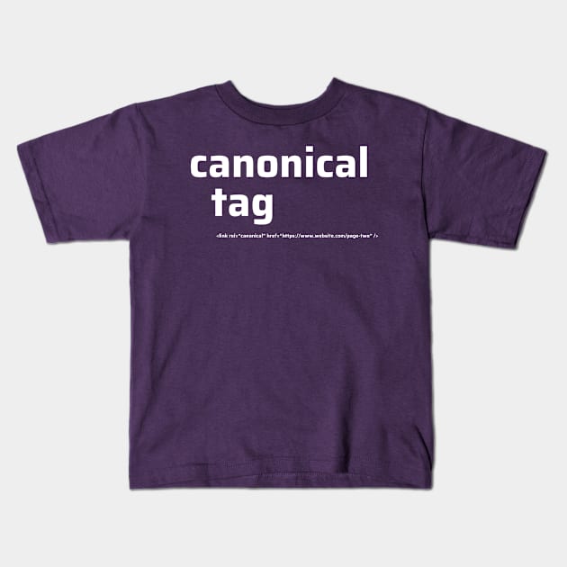 Canonical Tag Kids T-Shirt by CyberChobi